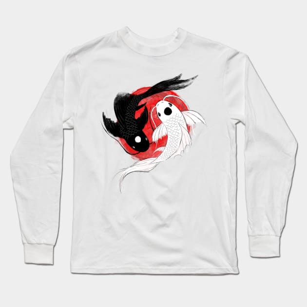 Koi Long Sleeve T-Shirt by RubyArt